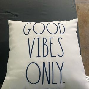 Rae dunn good vibes only pillow